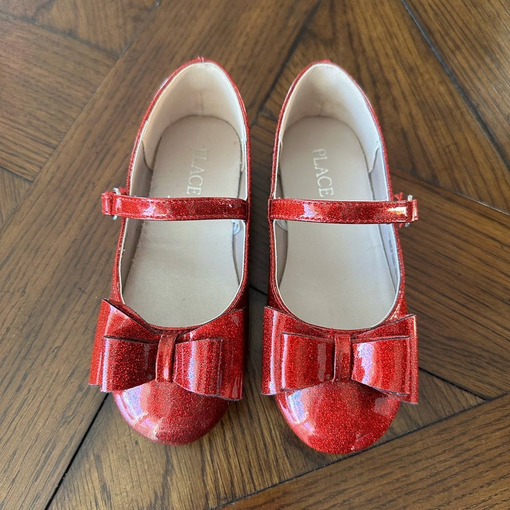 Red sparkle shoes